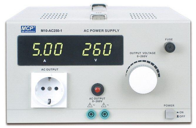 Striedavý AC/AC zdroj MCP M10-AC250-1, 1300VA (5A), rozsah 0-260V