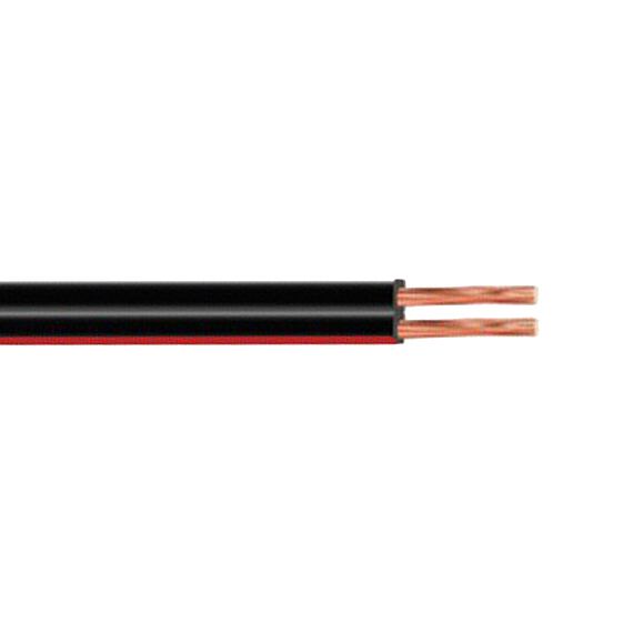 Kabel NKT V03VH-H dvoulinka CYH, 2x0,35 mm2, ohebný, černo-červený