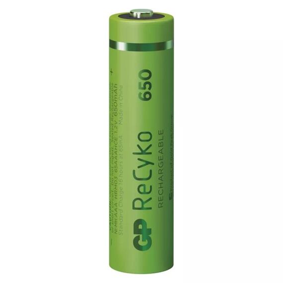 Nabíjecí mikrotužková baterie GP ReCyko+ NiMH 650 HR03 (AAA), akumulátor