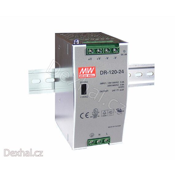 Zdroj na DIN lištu Mean Well DR-120-12