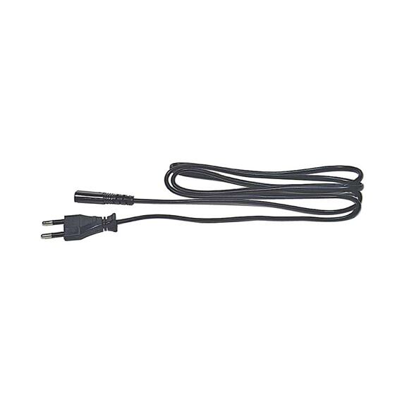 Síťový napájecí kabel PVC 2x0,5 mm2, 1,75m, černá