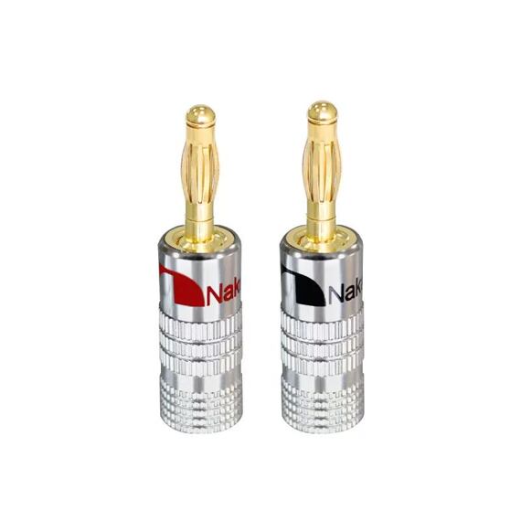 Nakamichi 0857F Banánek 4mm na kabel, zlacený