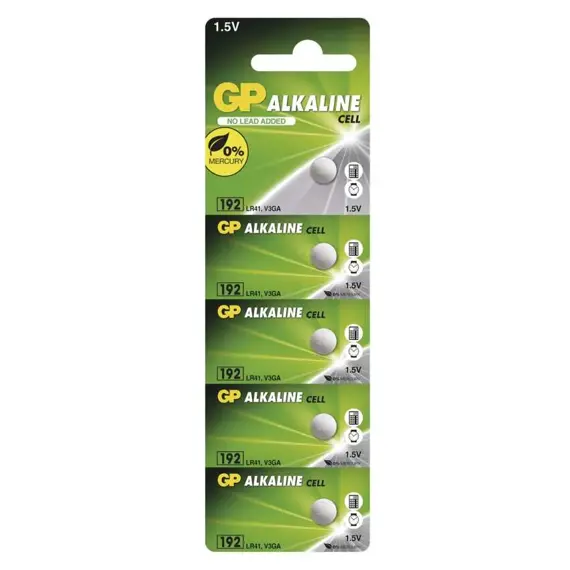 Alkalická knoflíková baterie GP LR41 (192F)