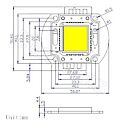 100W LED dioda červená (620-625nm) 4000lm